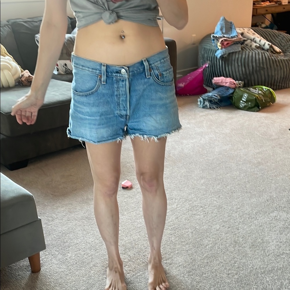Levi's Light Blue Jean Shorts